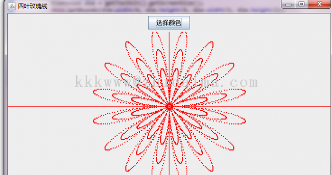 java swing开发四叶玫瑰线特效