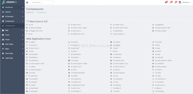 bootstrap3开发win8扁平化后台模板adminex -代码-最代码