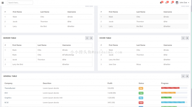 bootstrap3开发win8扁平化后台模板adminex -代码-最代码