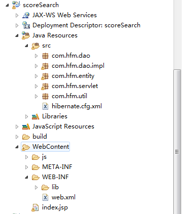 java servlet+hibernate通过Ajax实现的简单成绩查询项目实例-代码-最代码