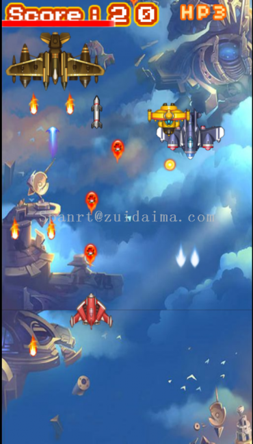 用js和html写的简单的飞机大战游戏